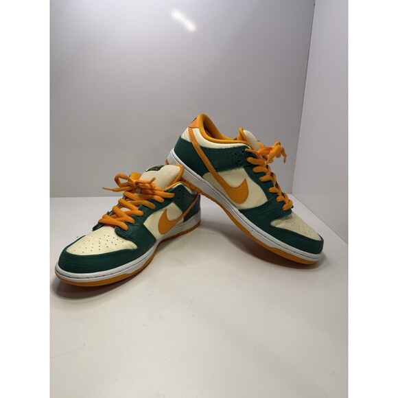 Nike SB Dunk Low Pro Green/Orange Croc Skin Size 10.5 (304292-383) - Picture 1 of 12